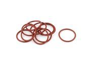 Unique Bargains 10 Pcs Brick Red Rubber 26mmx 22mmx2mm Oil Seal O Rings Gaskets Washers