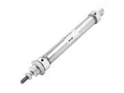 16mm x 75mm Silver Tone Stainless Steel Air Pneumatic Cylinder MA16 75 S