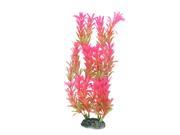 Unique Bargains Fish Tank Decoration Emulational Underwater Plastic Grass Pink Green