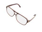 Unique Bargains Lady Multi Coated Lens Brown Frame Arm Plain Glasses