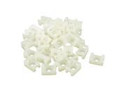 36pcs 5mm Cable Tie Mount Wire Buddle Saddle Type Plastic Holder White