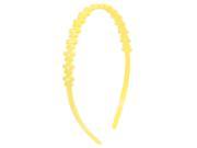 Ladies Yellow Plastic Flowers Floral Hair Hoop Ornament