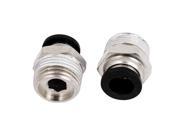 Pneumatic Fittings 8mm Tube to 3 8BSP Male Straight Connector Convertor 2 Pcs