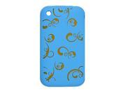 For iPhone 3G 3GS Black Dragonfly Blue Cover Shell Case