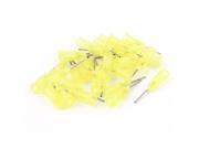 35Pcs 0.6mm Inner Dia Tip Dispenser Glue Liquid Dispensing Needles Tips Yellow