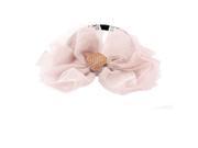 Unique Bargains Unique Bargains Bowknot Crystal Heart Accent Stretchy Band Hair Tie Ponytail Holder Coral Pink