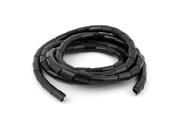 14mm OD 2.6M PE Polyethylene Spiral Cable Wire Wrap Tubing Black
