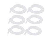 Unique Bargains 6pcs 10mm OD White Flexible Wire Spiral Wrap Cable Sleeving Band Tube 3ft 1M