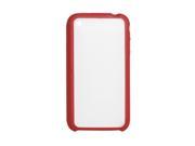 Plastic Back Phone Case Clear Red for Apple iPhone 3GS