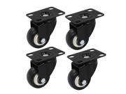 Unique Bargains Mall Shopping Trolley 2 Round Wheel Screw Mounting Swivel Caster 4 Pcs