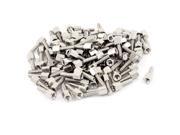 100pcs 4 40 Hex Screws Stainless Full Threads External Hexagonal Head Cap Drive