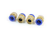 Unique Bargains Air Compressor 1 2PT to 12mm Quick Fitting Connector Adapter Joint 4pcs