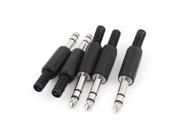 Unique Bargains 5Pcs 6.35mm 1 4 Stereo Male Plug Audio Video Cable Connector Adapter