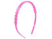 Unique Bargains Magenta Plastic Flower Decors Hair Hoop Headband for Lady