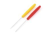 2pcs 5.5 Yellow Red Plastic Handle Metal Tapered Needle Stitcher Sewing Awl