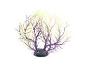 Unique Bargains Fish Tank Aquarium Artificial Tree Underwater Decor 21cm High Purple Yellow