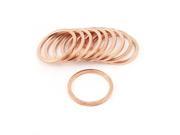 Unique Bargains 10pcs Flat Ring Copper Washer Gasket 23mmx28mmx2mm