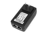 Unique Bargains US Wall Plug 24V 0.5A POE Injector Ethernet Adapter IP Phone Power Supply