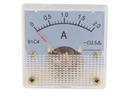 Unique Bargains 91C4 DC 0 2A Rectangle Mini Analog Panel Ammeter Gauge Amperemeter Class 2.5