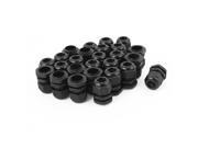 Unique Bargains 26pcs M20 6 12mm Waterproof Connector Cable Locknut Stuffing Gland Black