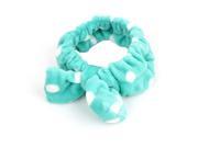 Unique Bargains Green Fleece Bowknot Decoration Stretchy Hair Holder Headband for Women
