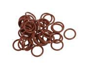 Unique Bargains 50 Pcs 17mm Outside Dia. 2mm Thickness Red Silicone O Ring Oil Seals