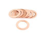 Unique Bargains 10 Pcs 26mm Inner Dia 1mm Thickness Copper Flat Washer Ring Gasket Seal Fitting