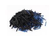 Unique Bargains 800Pcs 3mm 2 1 Heat Shrink Tube Sleeving Wrap Wire Kit Blue Black