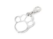 Unique Bargains Pet Dog Doodle Paw Shape Pendant Lobster Clasp Safety Collar Name ID Tag
