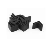 Safety Rubber Furniture Corner Protector Bumper Guard Cushion Black 10pcs