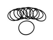 Unique Bargains 10 Pcs Metric 58mm OD 3mm Thick Industrial Rubber O Ring Seal Black