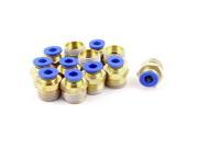 Unique Bargains 12 Pcs 6mm Tube to 3 8 BSP Thread Push in Quick Connect Coupler Fittings PC6 03