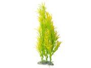 Unique Bargains Yellow Green Slender Leaves Emulational Fish Tank Water Plant Decoration