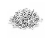 Unique Bargains 200 Pcs M4 x 12mm Aluminum Flat Head Semi Tubular Rivets Silver Tone