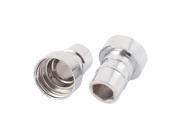 2 Pcs Washing Machine Metal 1 2 BSP Female Thread Water Tap Adaptor Silver Tone