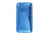 Plastic External Antislip Back phone Case Shell Blue for iPhone 3GS