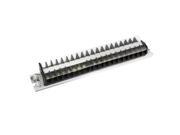 Unique Bargains 660V 15A 40P Two Row Covered Barrier Screw Terminal Block Strip Connector