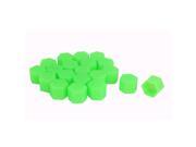 Unique Bargains 20 Pcs 21mm Green Silicone Wheel Covers Hub Tyres Screw Dust Caps