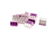 Unique Bargains 10Pcs PCT 103 3 Port Purple Push in Wire Connector for 2.5 6mm2 Wire