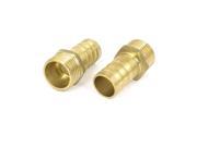 1 2BSP Male Thread 15mm Inner Dia Brass Hose Barb Coupler Fitting Connector 2pcs