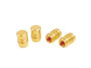 Unique Bargains Unique Bargains 4 Pcs Gold Tone Auto Car Tyre Tire Valve Caps Stem Covers Set