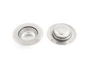 Unique Bargains Washroom Basin Sink Mesh Strainer Drain Drainer Waste Plug Stopper 9cm Dia 2pcs