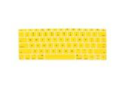Laptop Rubber Protective Shell Keyboard Skin Cover Yellow for MacBook 12