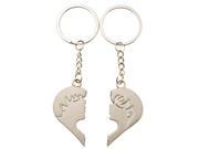 Unique Bargains Kissing Boy and Girl Pair Pendant Keychain Keyring
