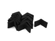 15 Pcs Triangle Shaped Furniture Table Corner Cushion Protector 50mmx50mm Black