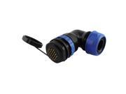 SD28 28mm 24 Pin Waterproof Elbow Aviation Cable Connector Plug Socket