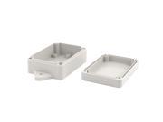 White Plastic Project Power Protector Case Junction Box 115x34x55mm