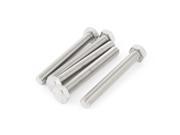 Unique Bargains 5 pieces Stainless Steel 304 A2 70 Hex Cap Screw Bolt Full Thread 10x80mm