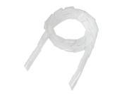 Unique Bargains White 30mm Outside Dia. 1.5M Polyethylene Spiral Cable Wire Wrap Tube