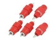 Unique Bargains 1 8PT Thread Chicken Waterer Nipple Poultry Drinker Auto Water Feeder Red 5PCS